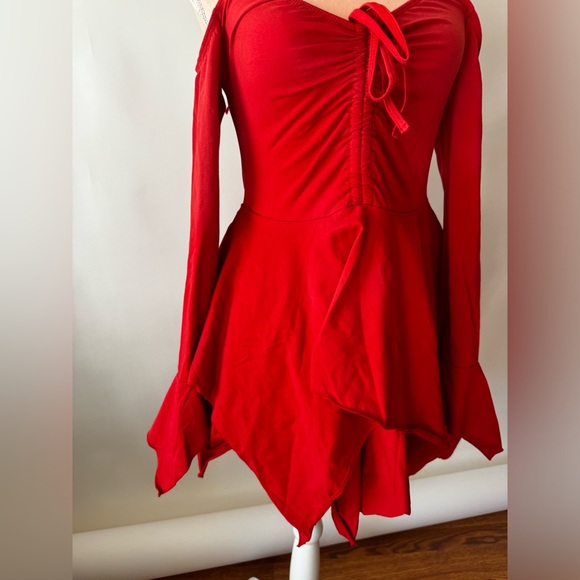Dolls Kill current mood F is For Fairies™ Handkerchief Dress - Red - Picture 5 of 10
